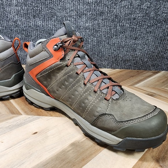 Oboz Sypes Mid Leather B-Dry Men\'s Size 9 Hiking Boots Gunmetal Gray Orange main image 6